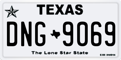 TX license plate DNG9069