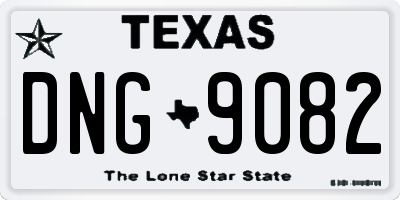 TX license plate DNG9082