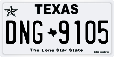TX license plate DNG9105