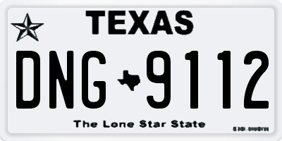 TX license plate DNG9112