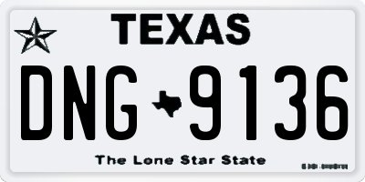 TX license plate DNG9136