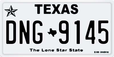 TX license plate DNG9145