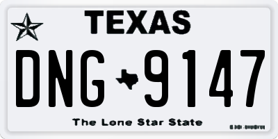 TX license plate DNG9147