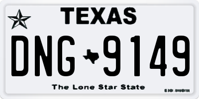 TX license plate DNG9149