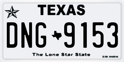 TX license plate DNG9153