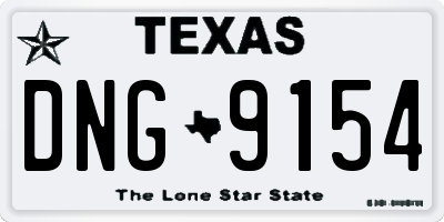 TX license plate DNG9154