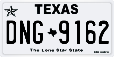 TX license plate DNG9162