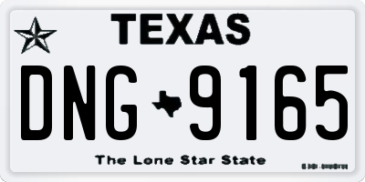 TX license plate DNG9165