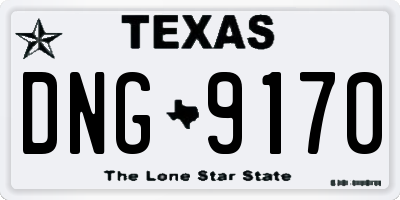 TX license plate DNG9170
