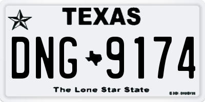 TX license plate DNG9174