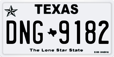 TX license plate DNG9182