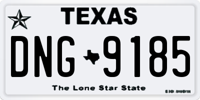 TX license plate DNG9185