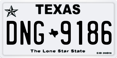 TX license plate DNG9186
