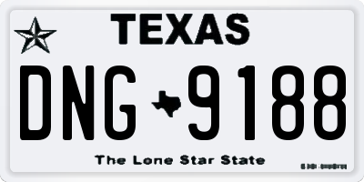 TX license plate DNG9188