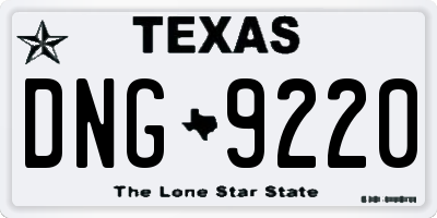 TX license plate DNG9220