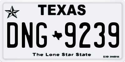 TX license plate DNG9239