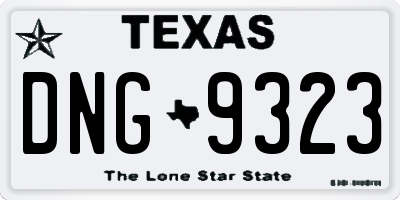 TX license plate DNG9323