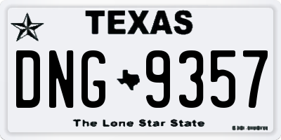 TX license plate DNG9357