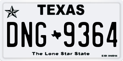 TX license plate DNG9364