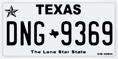 TX license plate DNG9369