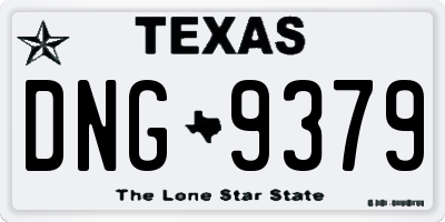 TX license plate DNG9379