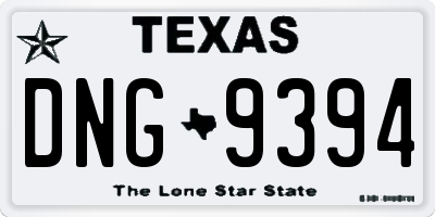 TX license plate DNG9394