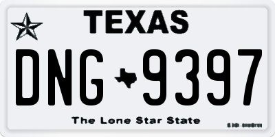 TX license plate DNG9397