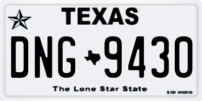 TX license plate DNG9430