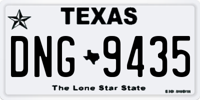 TX license plate DNG9435