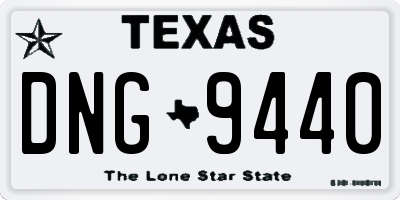 TX license plate DNG9440