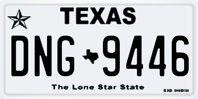 TX license plate DNG9446