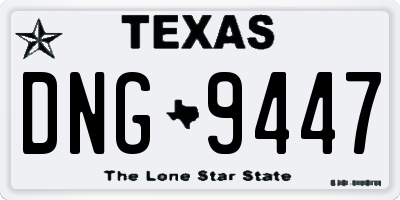TX license plate DNG9447