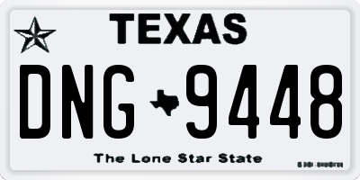 TX license plate DNG9448