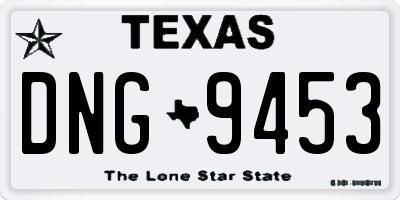 TX license plate DNG9453