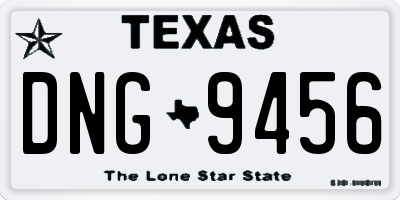 TX license plate DNG9456
