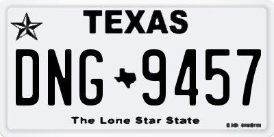 TX license plate DNG9457