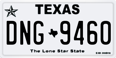 TX license plate DNG9460
