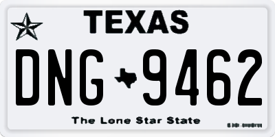 TX license plate DNG9462