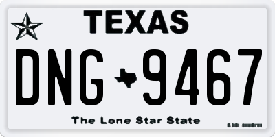 TX license plate DNG9467