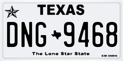 TX license plate DNG9468
