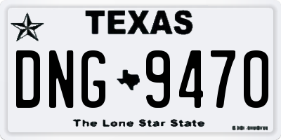 TX license plate DNG9470