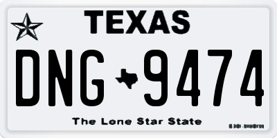 TX license plate DNG9474