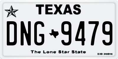 TX license plate DNG9479