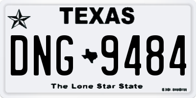 TX license plate DNG9484