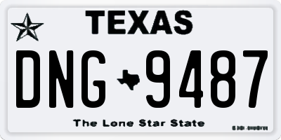 TX license plate DNG9487