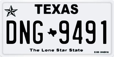 TX license plate DNG9491