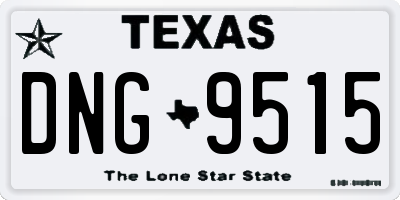 TX license plate DNG9515