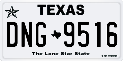 TX license plate DNG9516