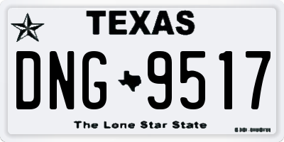 TX license plate DNG9517