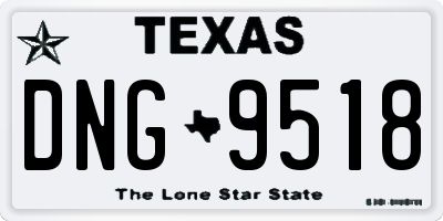 TX license plate DNG9518